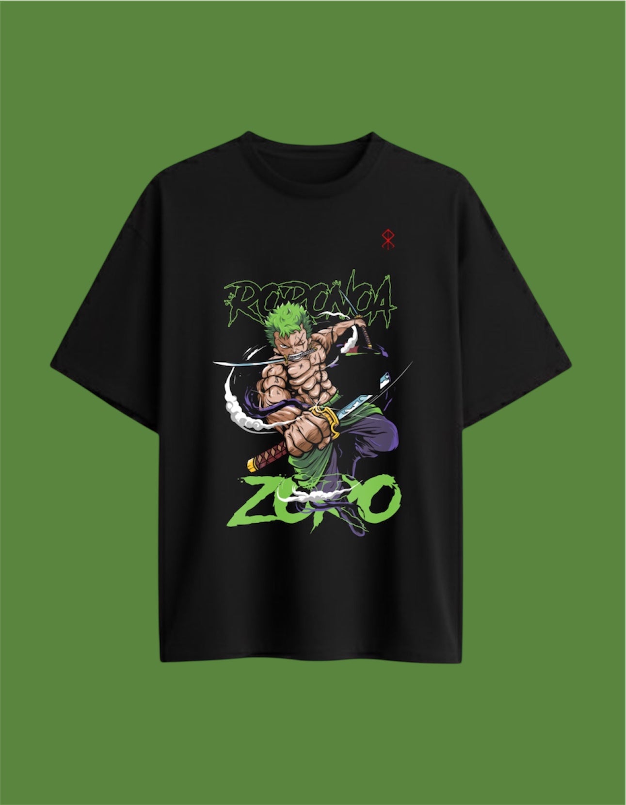 Roronoa Zoro Oversized Graphic T-Shirt – Anime Streetwear Edition