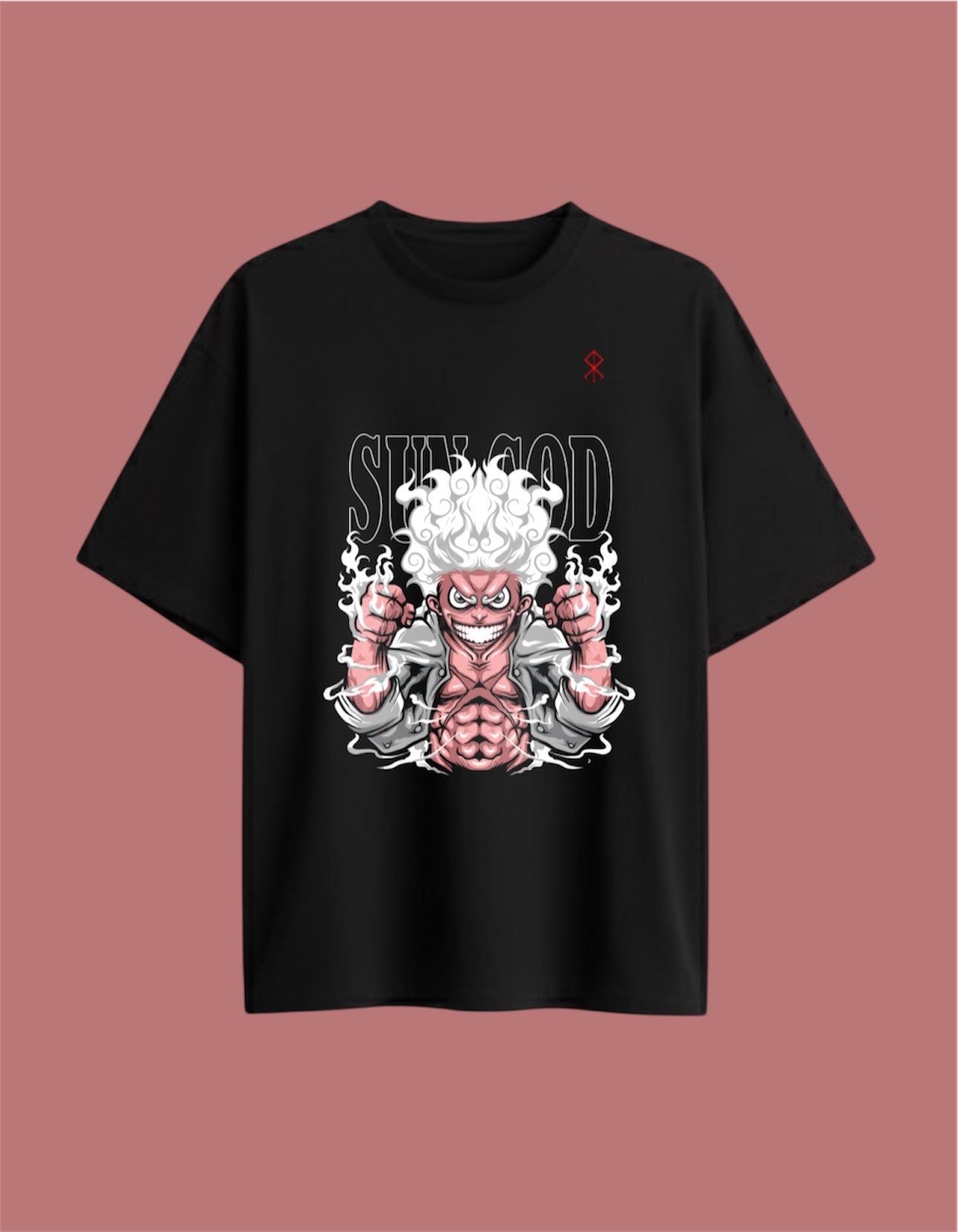Sun God Oversized Graphic T-Shirt – Anime Streetwear Edition